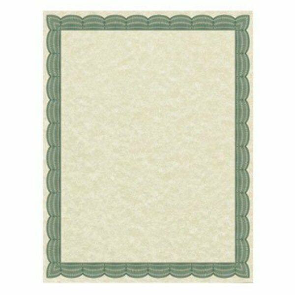 Neenah Paper Southworth, PARCHMENT CERTIFICATES, TRADITIONAL, 8 1/2 X 11, IVORY W/ GREEN BORDER, 50PK 91341